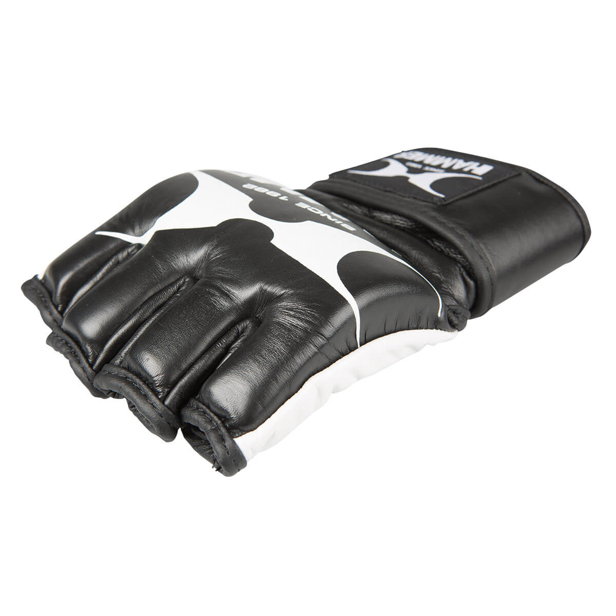 HAMMER BOXING Boxhandschuhe MMA II, Leder, schwarz/weiss, L