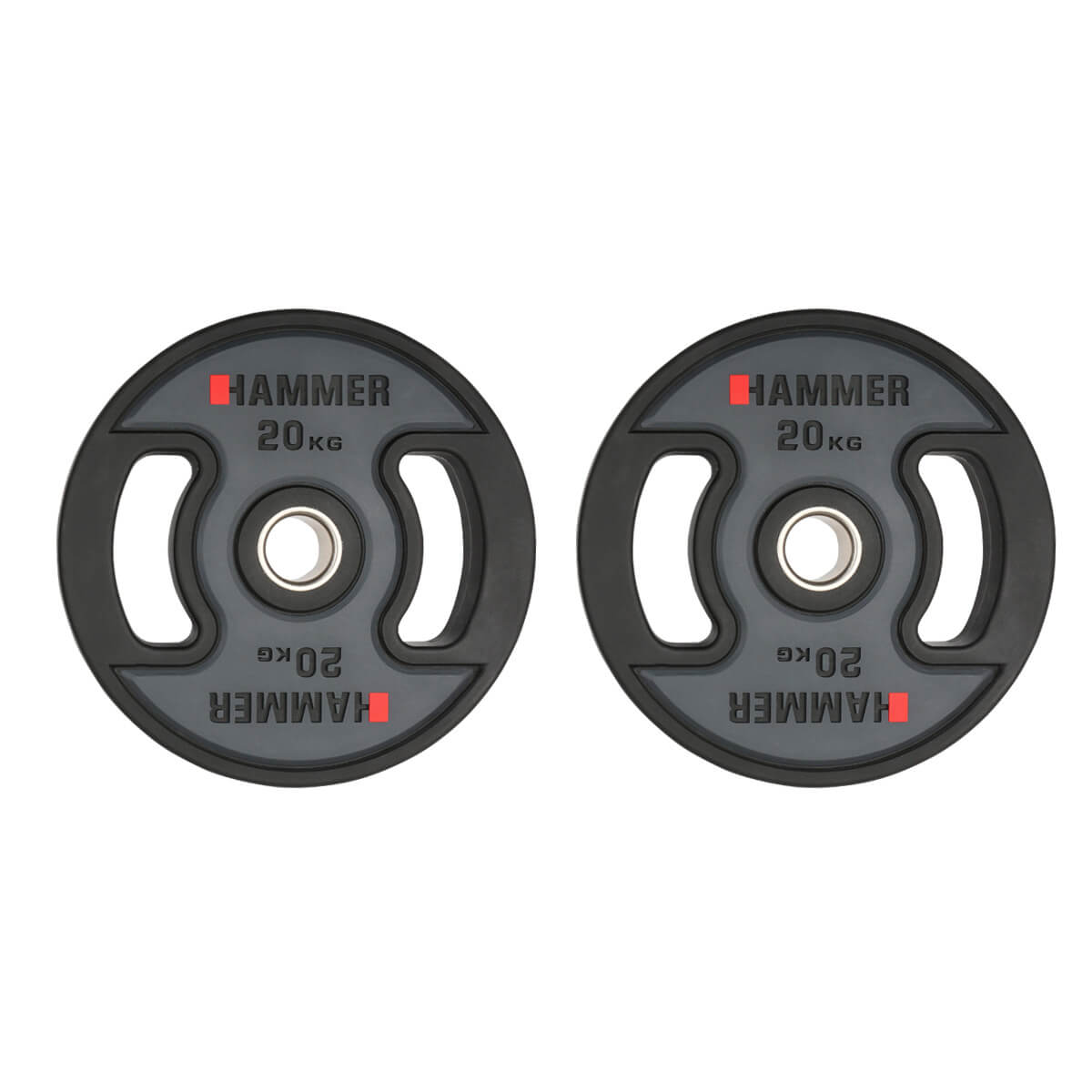 HAMMER Hantelscheibe PU, 2x 20,0 kg