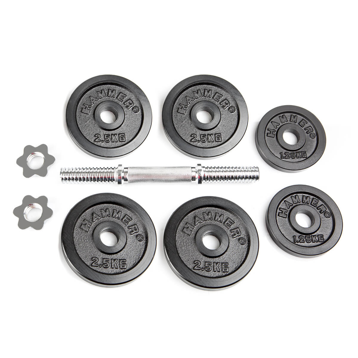 HAMMER 15 kg Kurzhantel-Set, Eisen