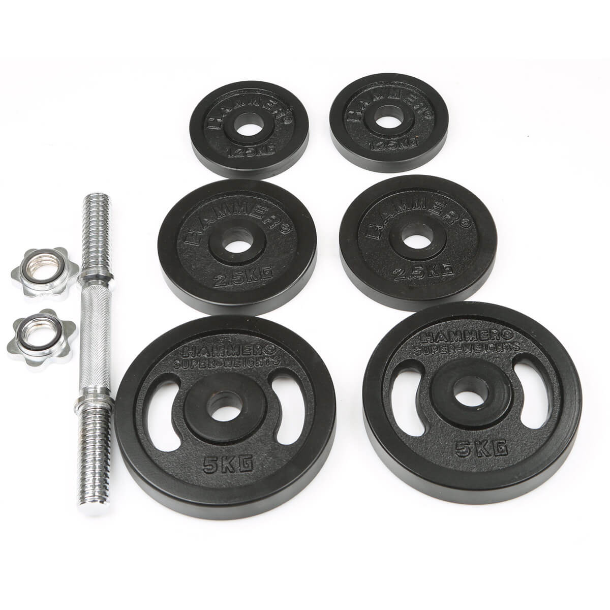 HAMMER 20 kg Kurzhantel-Set, Eisen