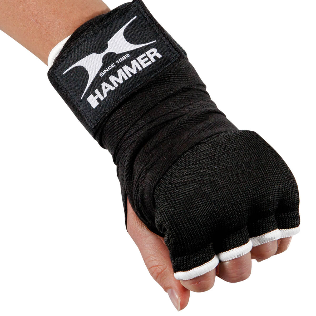 HAMMER BOXING Elastic Fit, neuartige Handbandage, schwarz, S-M
