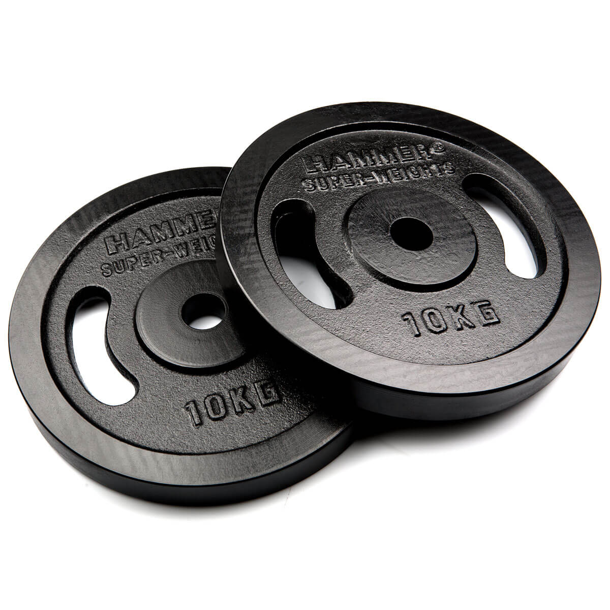 HAMMER Gewichtsscheiben 2x 10 kg, schwarz