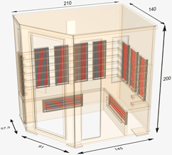 Nobel Sauna Infrarot-Sauna 210L -210R