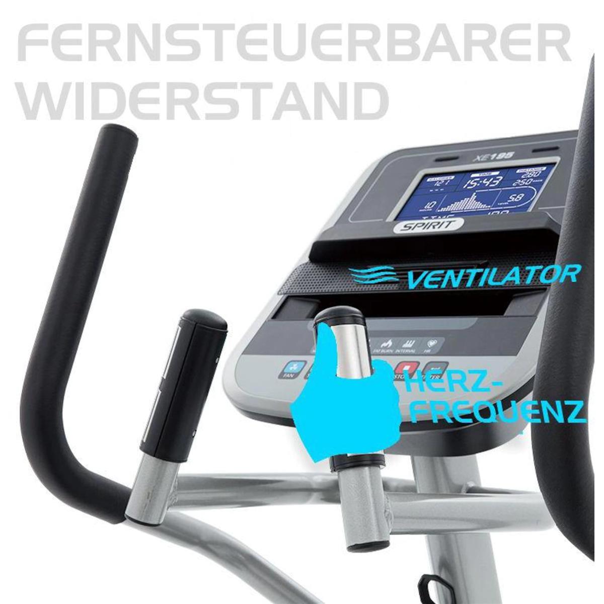 Spirit Fitness Ellipsentrainer XE 195 aufgebaut geliefert