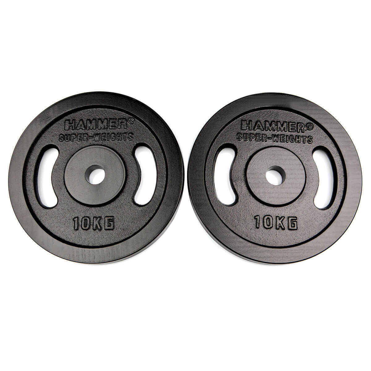 HAMMER Gewichtsscheiben 2x 10 kg, schwarz